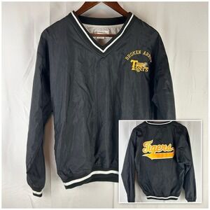VTG Tonix Pullover Windbreaker Broken Arrow Tigers Black‎ Youth XL/Adult Small